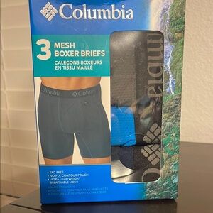 Columbia 3-Pack Mesh Boxer Briefs - Black, Blue, Gray